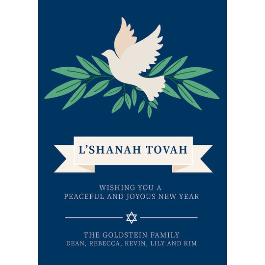 Dove Jewish New Year Cards
